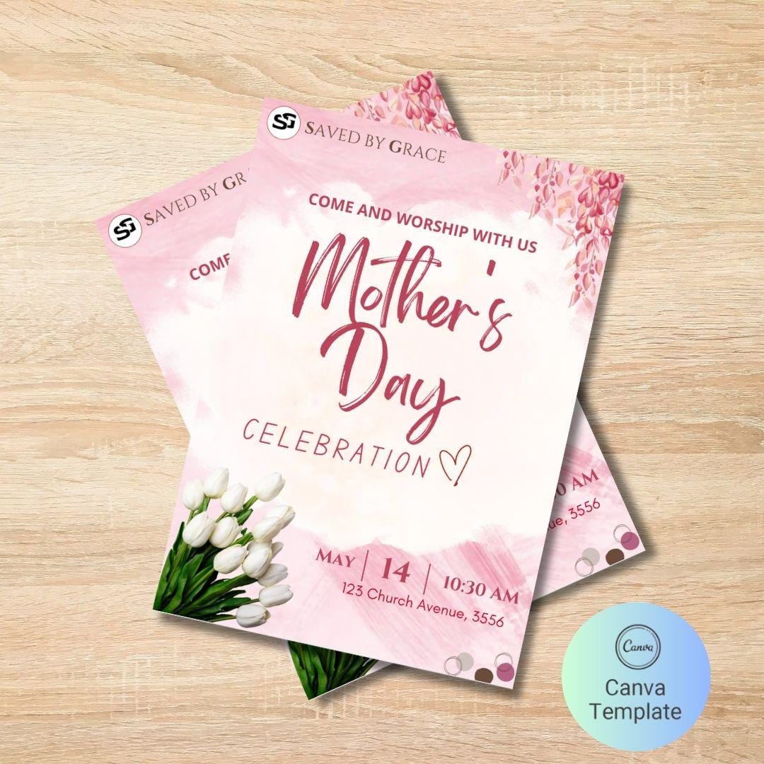 Editable Mother's Day Card or Poster Template | Digital Download ...