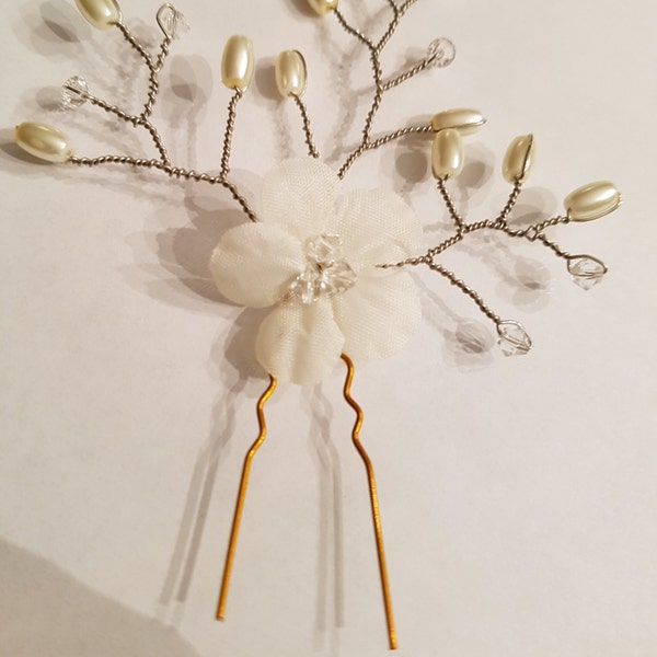 Épingles à cheveux de mariée - Fleurs de cerisier. Épingle à cheveux, épingles à cheveux, accessoires, parure de mariage, de mariage de pierreries épingles à cheveux, fleur de cheveux