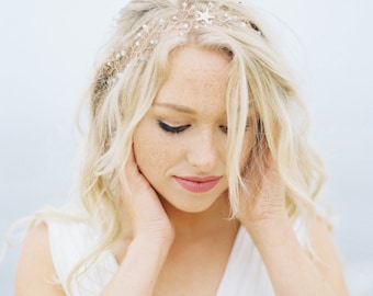Beach/Destination Headpiece &quot;Etoile de Mer&quot; Sea Inspired Bridal Headpiece, destination wedding, Bride, crystal headband, starfish headpiece