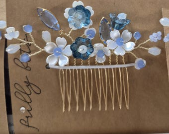Something Blue decorative hair comb