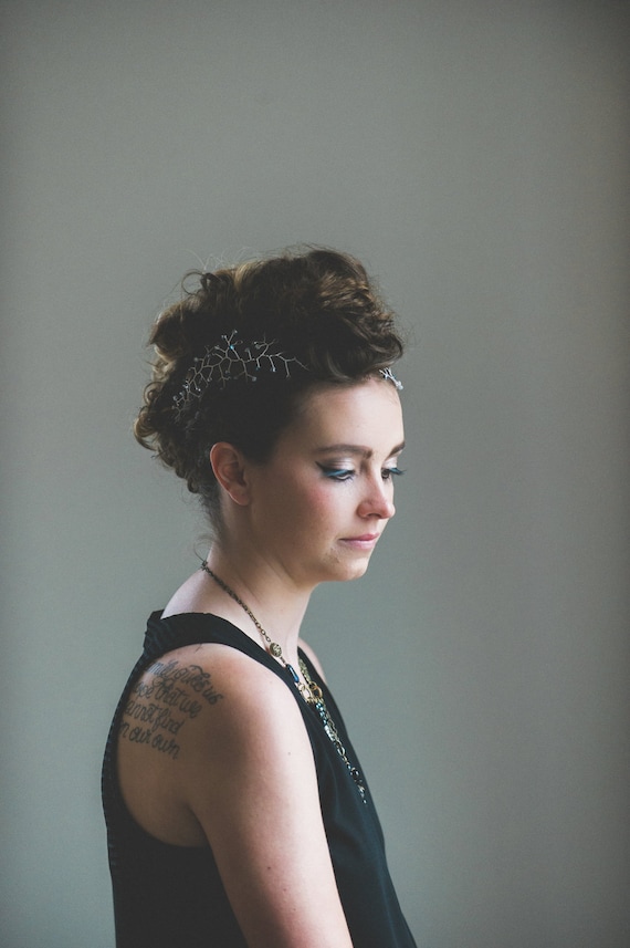 Industrial Chic Bridal Hair Vine Le Punk Etsy