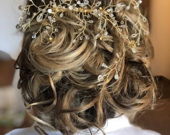 Gabriella: Vine de cheveux de mariée, peigne à cheveux, casque de mariage, peigne de mariage, accessoire de mariée