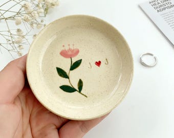 Personalized Ring Dish Custom Ceramic Ring Dish  Engagement jewelry ceramic Tray,Anniversary ceramic dish Wedding Gift Mothers Day Gift