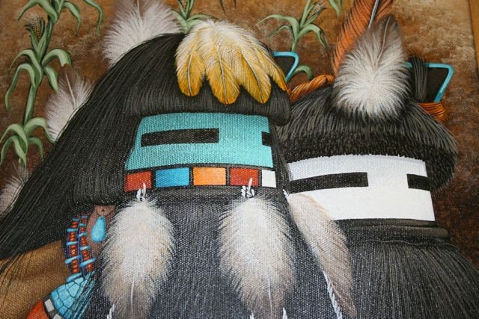 Kachina Painting by Duane Dishta Zuni master artist | Etsy