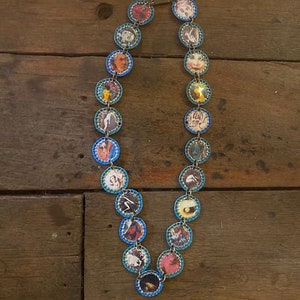 Funky 1990s Bottle Cap Necklace