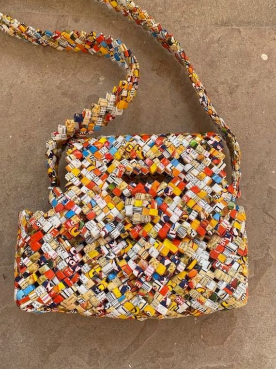 Prison Art Style Purse Handbag Folded Paper Packs… - image 1