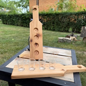 Wooden Shot Glass Holder – Party Shot Ski, Cabin Bar Decor