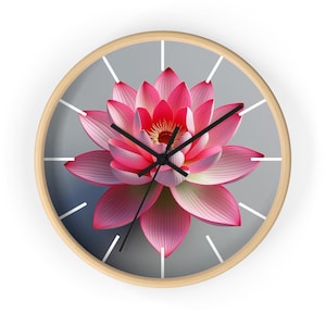 Blossom Serenity Wall Clock - Floral Home Decor, Boho Art, Gift for Nature Lovers, Meditation Room Accessory, Wall Art for Living Spaces
