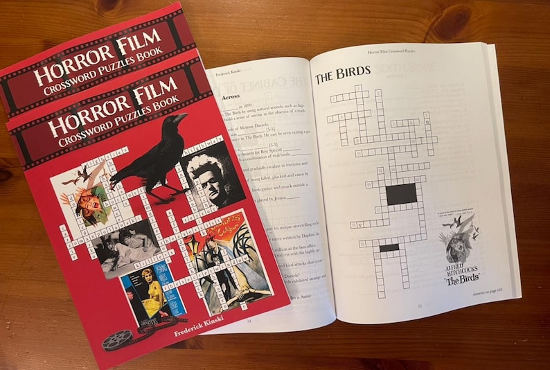 Cult Horror Film Crossword Puzzle Book: 70s-80s Movie Trivia. - Etsy