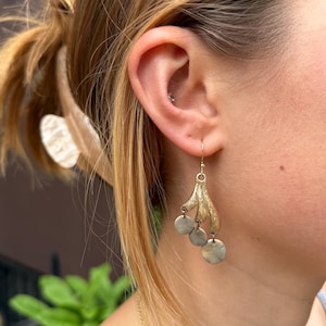 Gold drop earrings