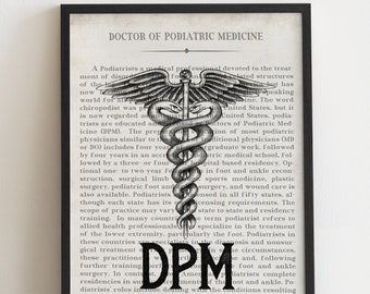 DPM Art Print Unique Doctor of Podiatry Podiatrist Student Graduation Gift