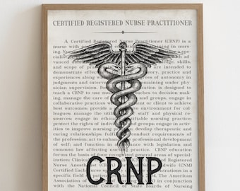 CRNP Art Print Certified Registered Nurse Practitioner Graduation Gift & Office Decor