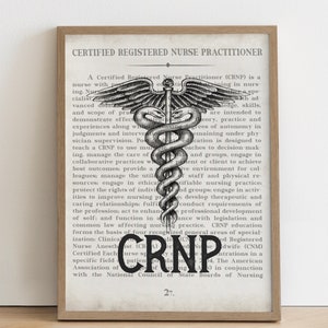 CRNP Art Print Certified Registered Nurse Practitioner Graduation Gift & Office Decor