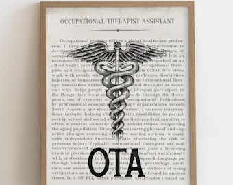 Occupational Therapy Assistant Gift OTA  Art Print Occupational Therapist Assistant Gift