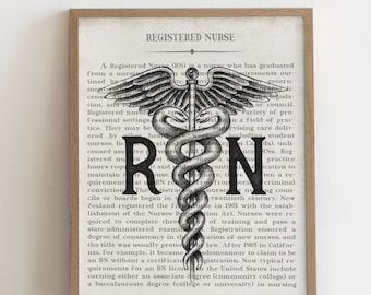 Nurse Gift RN Art Print Unique Nursing Student Gift