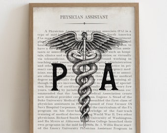 Physician Assistant Graduation Gift, PA Office Decor Art Print, Gift for Physicians Assistant Wall Art, PA Student Gifts, PA School Gift