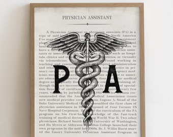 Physician Assistant Art Print, PA Office Decor Wall Art, Student & Graduation Gift
