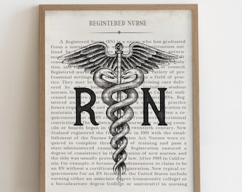 Nurse Gift RN Art Print Nursing Graduation Gift