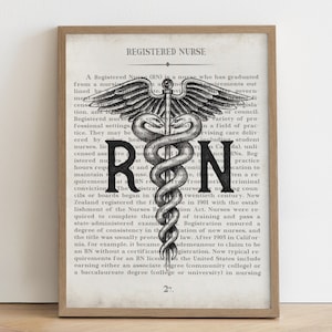 RN Graduation Gift, Registered Nurse Wall Art Print, Nursing School Student Gift, Thank You Gift for Nurse Appreciation Week, Nurse Art