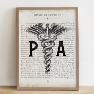 Physician Assistant Art Print, PA Office Decor Wall Art, Student & Graduation Gift