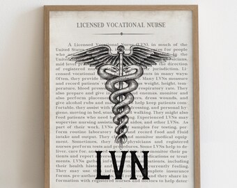 LVN Gift Art Print Licensed Vocational Nurse Student Graduation Gift