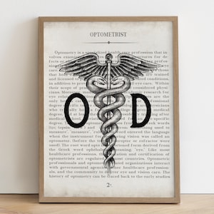 Optometrist Gift OD  Art Print Unique Optometry Student Graduation Gift