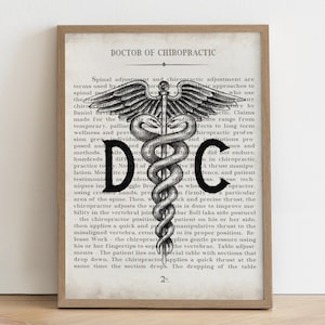Chiropractic Art Print - DC Office Decor - Graduation Gift - Chiropractor Decor