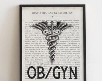 OB/GYN Gift, OBGYN Art Print, Thank you, Graduation Gift for Obstetrician-Gynecologists, Obstetrics and Gynecology Wall Art Office Decor