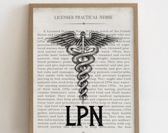 Licensed Practical Nurse Gift, LPN Wall Art Print, LPN Office Decor, LPN Graduation Gift, lpn student gift, nurse practitioner appreciation