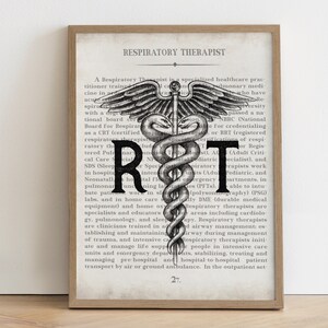 Respiratory Therapist Gift RT Art Print Unique Respiratory Therapy Graduation Gift