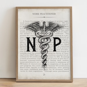 NP Gift, Nurse Practitioner Wall Art Print, NP Graduation Gift, Nurses Week Appreciation Gift, Nurse Retirement Gift, Nurse Office Decor