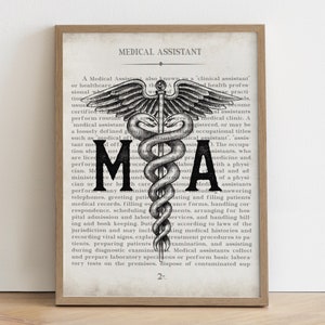 Medical Assistant Art Print Unique MA Gift image 1