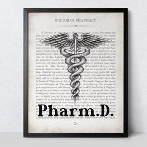 Pharmacist Gift PharmD Doctor of Pharmacy Vintage Pharmacy Art Print image 7