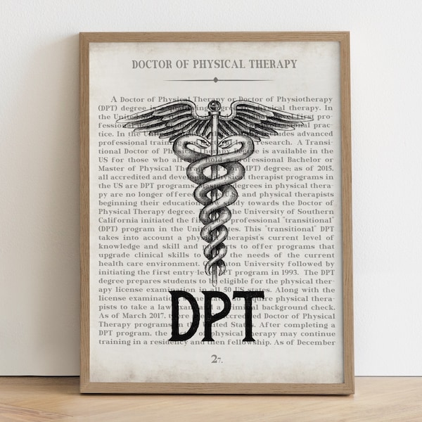 DPT Graduation Gift Doctor of Physical Therapy Art Print Unique Physical Therapist Gift