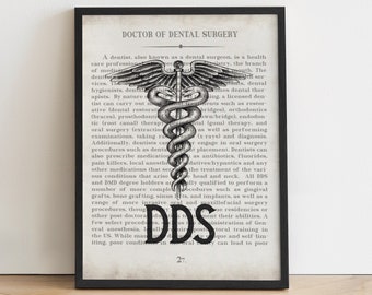 Dentist Gift DDS Art Print Gift for Dentist Graduation or Retirement