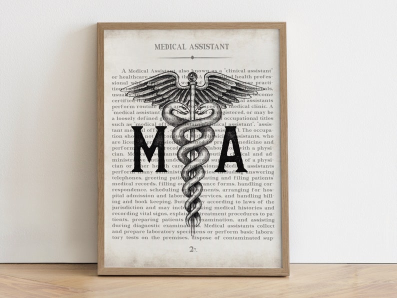 Medical Assistant Art Print Unique MA Gift image 1