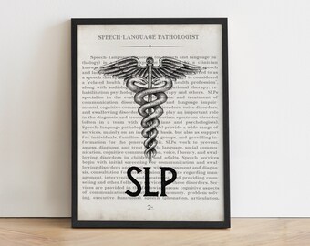 SLP Gift Art Print Speech Therapist Speech Therapy and Speech Language Pathologist Gift