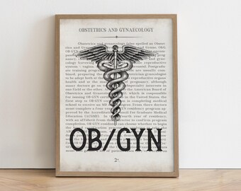 Thank You OBGYN Wall Art Print - Obstetrician-Gynecologist Gift for Graduation, Graduation Gift