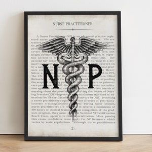 Nurse Practitioner Gift, NP Wall Art Print, NP School Student Graduation Gift, Nurses Office Decor, Murse Graduation and Thank You Gift image 1