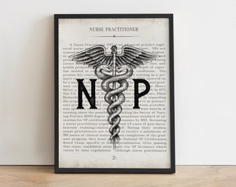 Nurse Practitioner Definition Print: Vintage Medical Art Gift, Graduation Gift