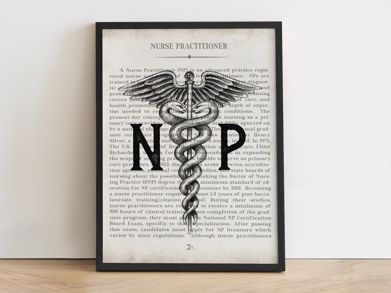 Nurse Practitioner Gift, NP Wall Art Print, NP School Student Graduation Gift, Nurses Office Decor, Murse Graduation and Thank You Gift image 1