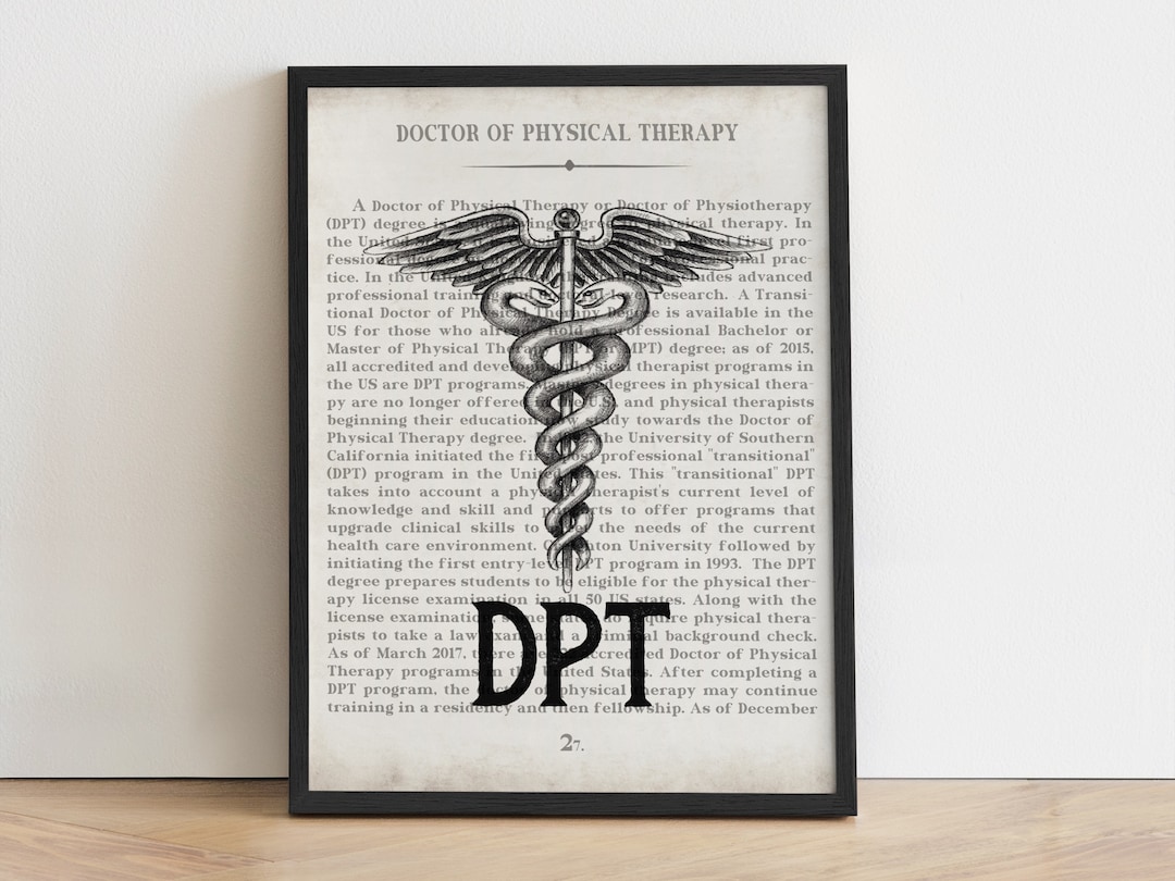 Dpt Merch Physical Therapist Gift DPT Art Print Gift for DPT Doctor of Physical ...