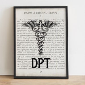 Physical Therapist Gift DPT Art Print Gift for DPT Doctor of Physical Therapy and Physical Therapist, Graduation Gift