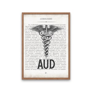 AUD Gift Ear AUD and Inner Ear Vintage Anatomy Art Print Set of 3 Doctor of Audiology Audiologist Graduation Gift image 3
