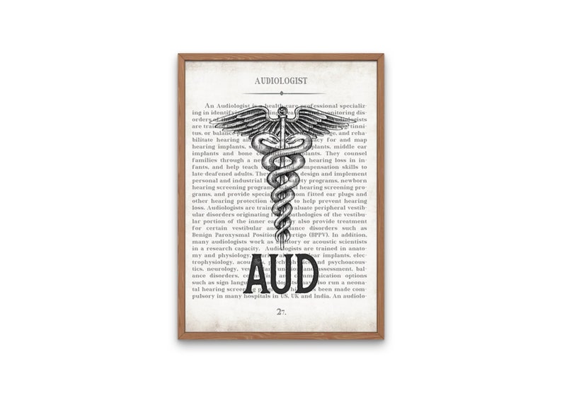 AUD Gift Ear AUD and Inner Ear Vintage Anatomy Art Print Set of 3 Doctor of Audiology Audiologist Graduation Gift image 3