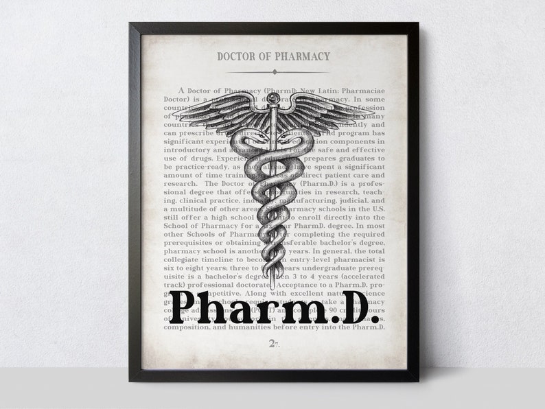 Pharmacist Gift PharmD Doctor of Pharmacy Vintage Pharmacy Art Print image 7