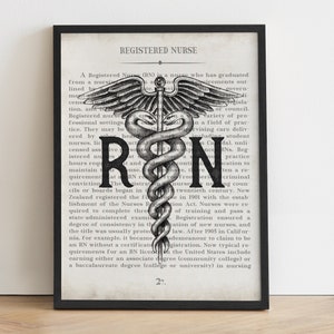 Registered Nurse Gift, RN Wall Art Print, Nurse Graduation Gift, Nurses Office Decor, Nurse Appreciation and Thank You Gift, RN Student Gift