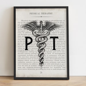 Physical Therapist Print: Vintage Medical Journal Art, Graduation Gift