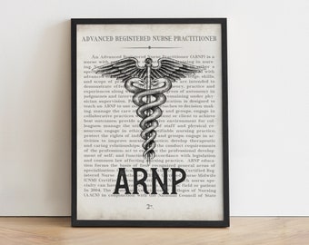 Nurse Practitioner Art Print - Graduation Gift for ARNP - Registered Nurse Decor, Graduation Gift