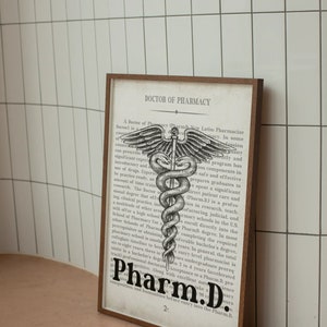 Pharmacist Gift PharmD Doctor of Pharmacy Vintage Pharmacy Art Print image 6